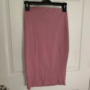 Pink pencil skirt
